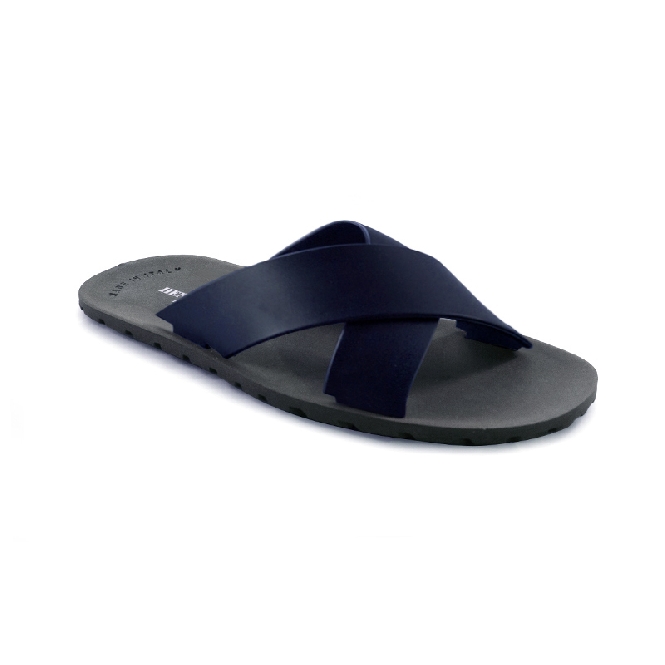 Ciabatta in plastica Cross Antracite 27 + Navy 28